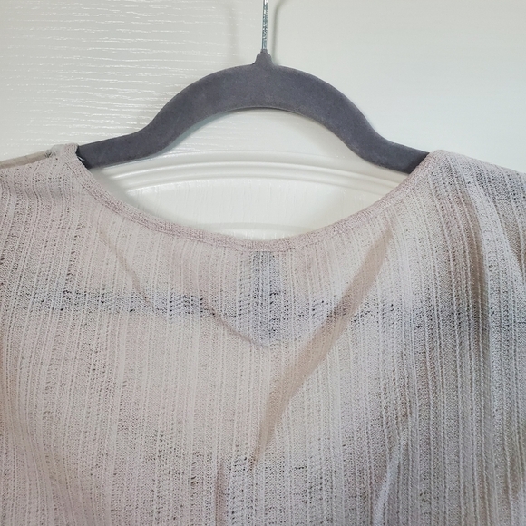 Sacred Threads Unique Sheer Patchwork Netting Neutral Boho Hippie Top Size Small - Picture 9 of 11